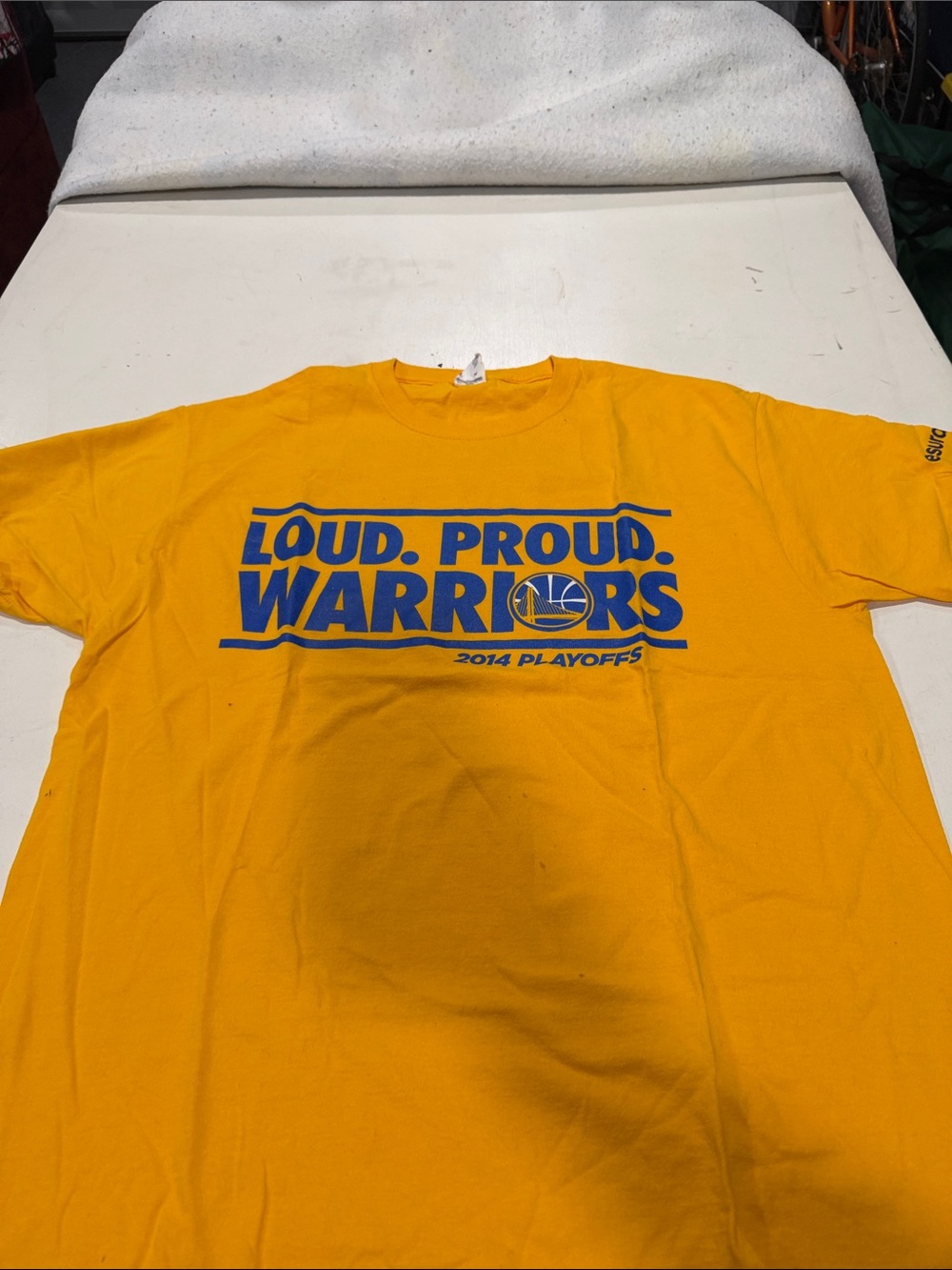 Jerzees Golden State Warriors Yellow "Loud. Proud. Warriors" Graphic Tee